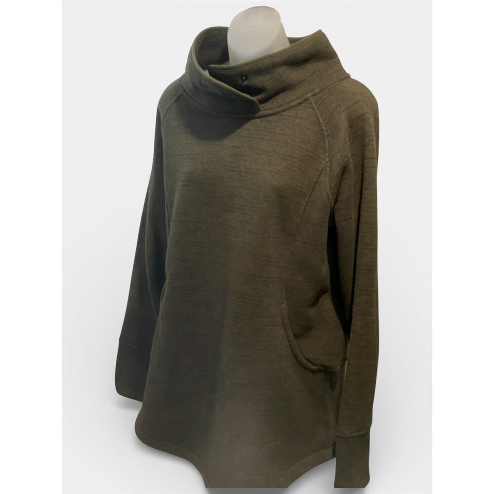 SOLD - Prana Tunic Wool Blend Sweater Women’s L Evergreen - Modern Lagenlook